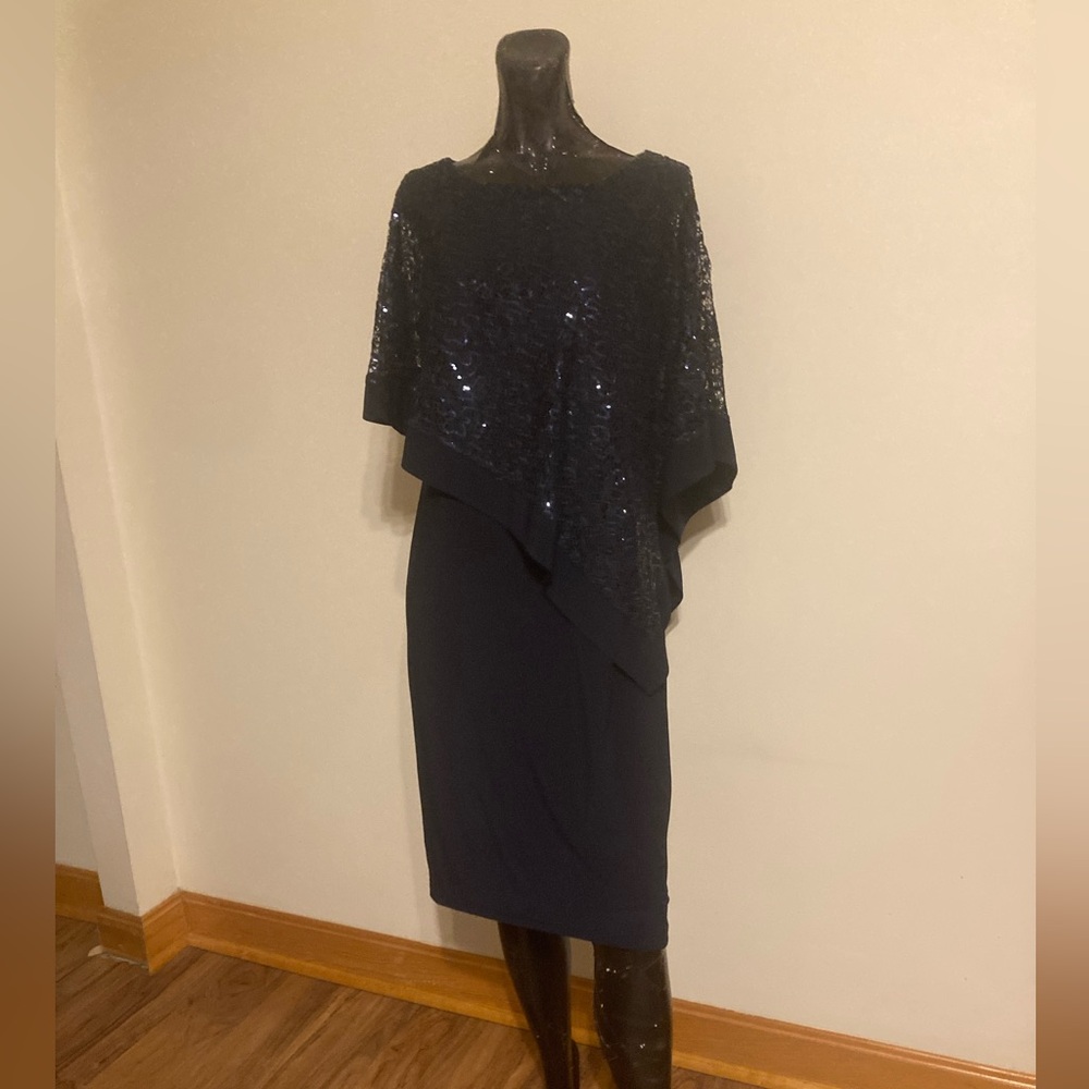 Elegant N. Blue Dress w/ attached Lace & Sequin top
Item# TSd2